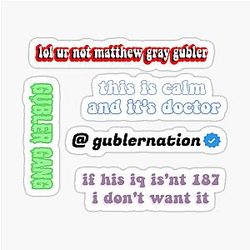 Matthew Gray Gubler Sticker Pack