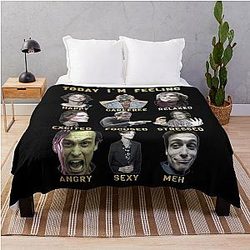 Spencer Reid - Matthew Gray Gubler - Funny Feelings Gold Throw Blanket