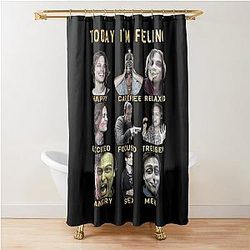 Spencer Reid - Matthew Gray Gubler - Funny Feelings - Gold Shower Curtain