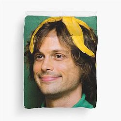 Matthew Gubler with a Banana Duvet Cover