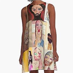 Matthew Gubler Paintings A-Line Dress