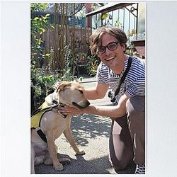 Matthew Gray Gubler with dog Poster