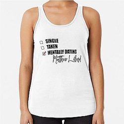 Mentally Dating Matthew Lillard Racerback Tank Top