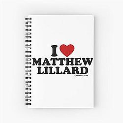 I Love Matthew Lillard Design Spiral Notebook