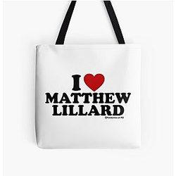 I Love Matthew Lillard Design All Over Print Tote Bag
