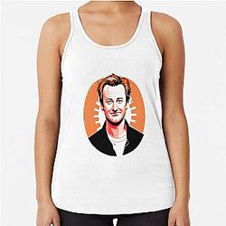 Matthew Perry Tribute Iconic Actor Racerback Tank Top
