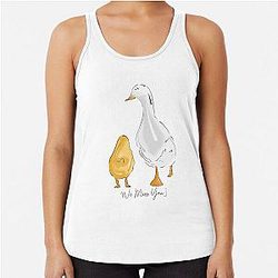 Matthew Perry Chandler Bing - Chick and Duck misses you Racerback Tank Top