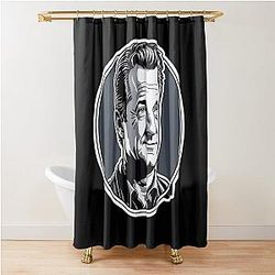 Matthew Perry Black Portrait Gift Shower Curtain