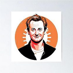 Matthew Perry Iconic Actor Design Poster
