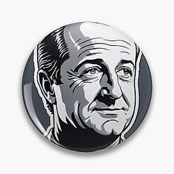 Matthew Perry Black Tribute Portrait Pin