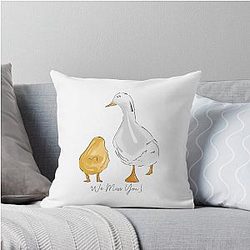 Matthew Perry, Chick and Duck misses you Throw Pillow