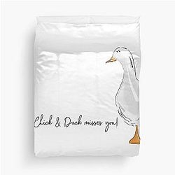 Matthew Perry Chandler Bing - Chick and Duck misses you Duvet Cover