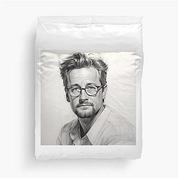 Matthew Perry Sketch Duvet Cover