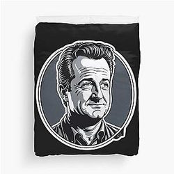 Matthew Perry Black Tribute Portrait Gift Duvet Cover