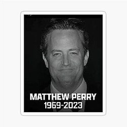 RIP Matthew Perry Chandler Bing Sticker