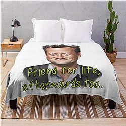 Caricature Matthew Perry Throw Blanket