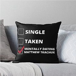 Mentally Dating Matthew Tkachuk Throw Pillow