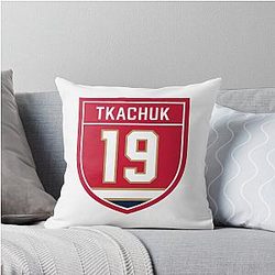 Matthew Tkachuk Emblem Throw Pillow
