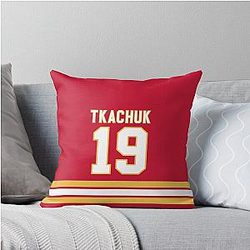 Calgary Flames Matthew Tkachuk Home Jersey Back Phone Case Pillow