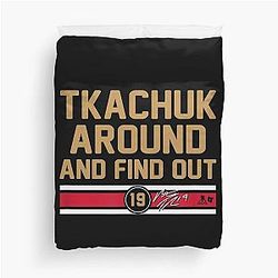 Matthew Tkachuk Find Out - Florida Hockey Duvet Cover