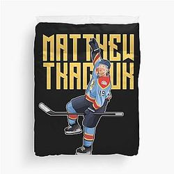 Matthew Tkachuk Celebrates Goal 19 Duvet Cover