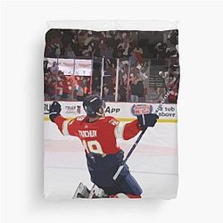 Matthew Tkachuk Painting Duvet Cover