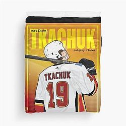 Calgary Hockey Matthew Tkachuk Duvet Cover