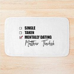 Mentally Dating Matthew Tkachuk Bath Mat