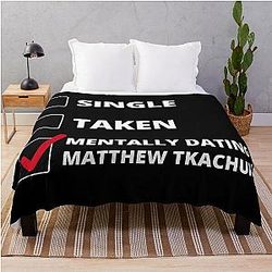 Mentally Dating Matthew Tkachuk Throw Blanket