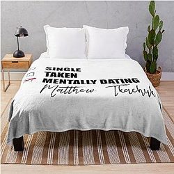 Mentally Dating Matthew Tkachuk Throw Blanket