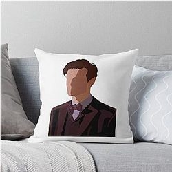 Matt Smith Vector Illustration Throw Pillow