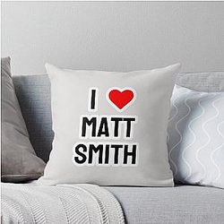 I Love Matt Smith Throw Pillow