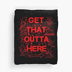 Matt Smith - GET THAT OUT red Duvet Cover