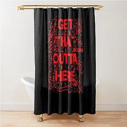 Dang Matt Smith - Get That Outta Here Red Shower Curtain