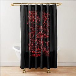 Matt Smith GET THAT OUTTA HERE red Shower Curtain
