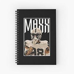 Las Vegas Raiders Maxx Crosby Spiral Notebook