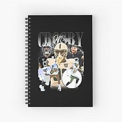 Max Crosby Raiders Football Vintage Spiral Notebook
