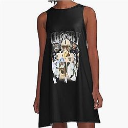 Maxx Crosby Raiders Football Vintage A Line Dress
