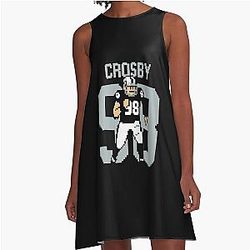 Maxx Crosby Pixel Art Football Tribute Silver and Black A-Line Dress