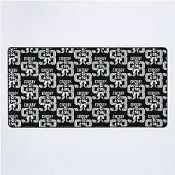 Maxx Crosby Pixel Art Football Tribute Silver Black Desk Mat