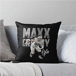 Maxx Crosby Las Vegas Bold Throw Pillow