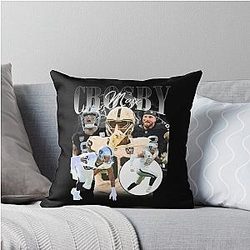 Max Crosby Raiders Football Throw Pillow