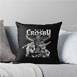 Max Crosby Throw Pillow