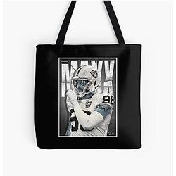 The Maxx Crosby 90s All Over Print Tote Bag