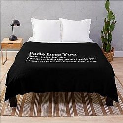 Fade Into You by Mazzy Star Aesthetic Black Throw Blanket