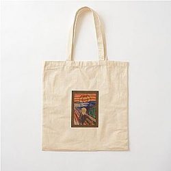 Meccha Chameleon - Edvard Munch's The Scream Cotton Tote Bag