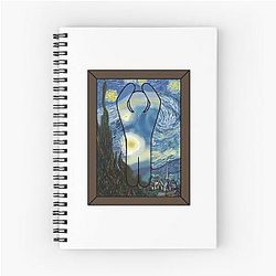 Meccha Chameleon - Van Gogh Starry Night Spiral Notebook