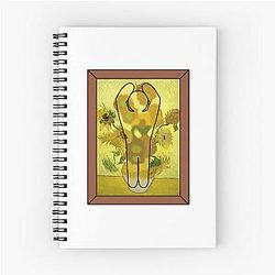 Meccha Chameleon - Van Gogh Sunflowers Spiral Notebook