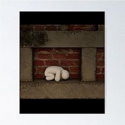 Meccha Chameleon Red Brick Poster