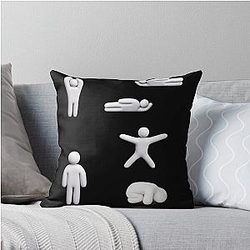 Meccha Chameleon Poses Throw Pillow
